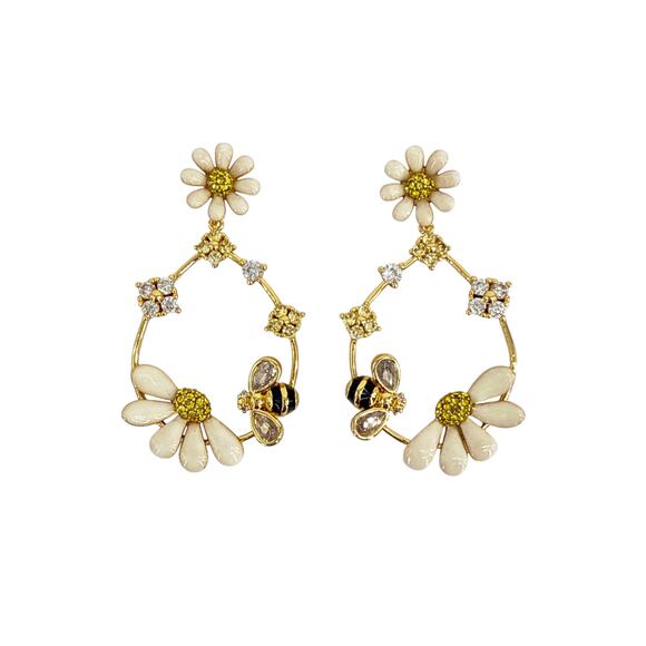 KATE SPADE New York Dazzling Daisies Statement Hoops - Picture 3 of 8
